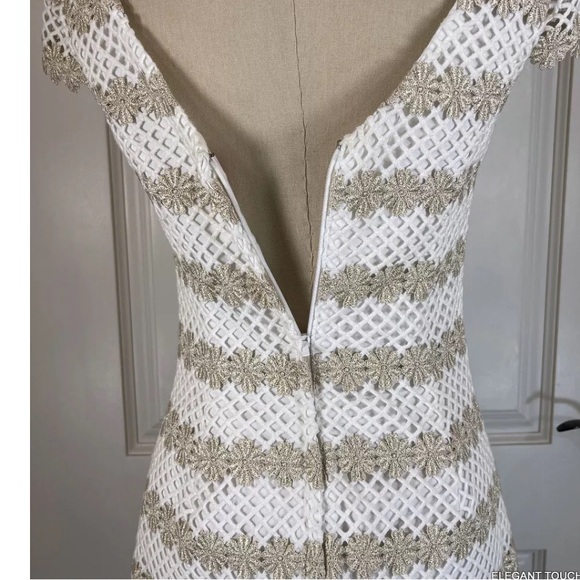 Lilly Pulitzer Barbara Two Toned Gold Metallic Lotty Daisy Floral Dress NWOT 4 - Picture 8 of 16